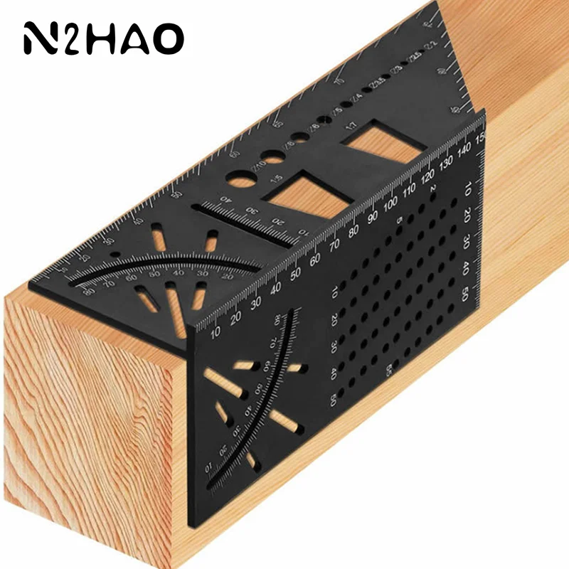 

3D инструмент для измерения угла скоса, многофункциональная угловая линейка, плотничьи линии, квадратная измерительная линейка 45, 90 градусов, линейка, калибр