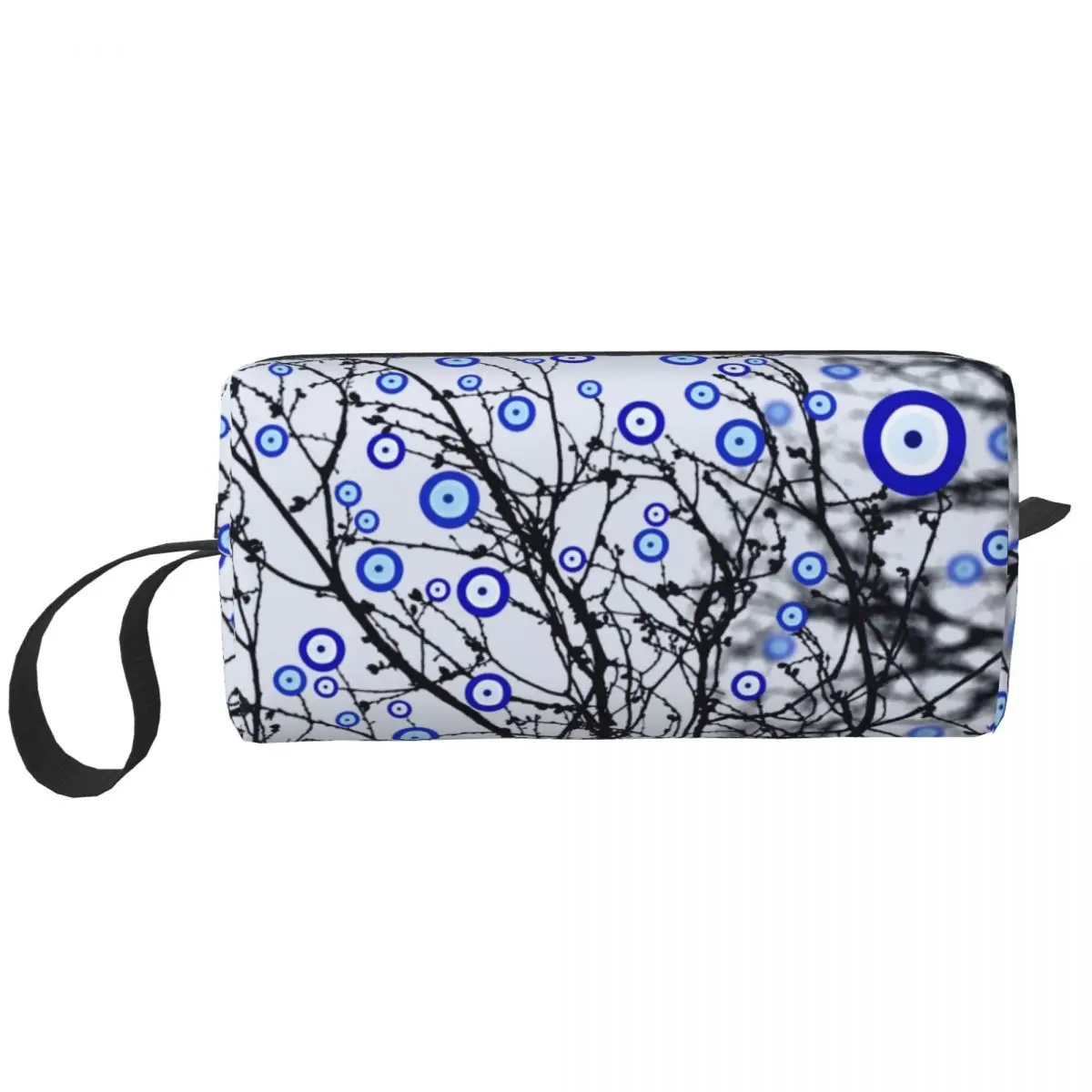 Turkish Evil Eye Tree Makeup Bag Women Travel Cosmetic Organizer Cute Mediterranean Amulet Storage Toiletry Bags