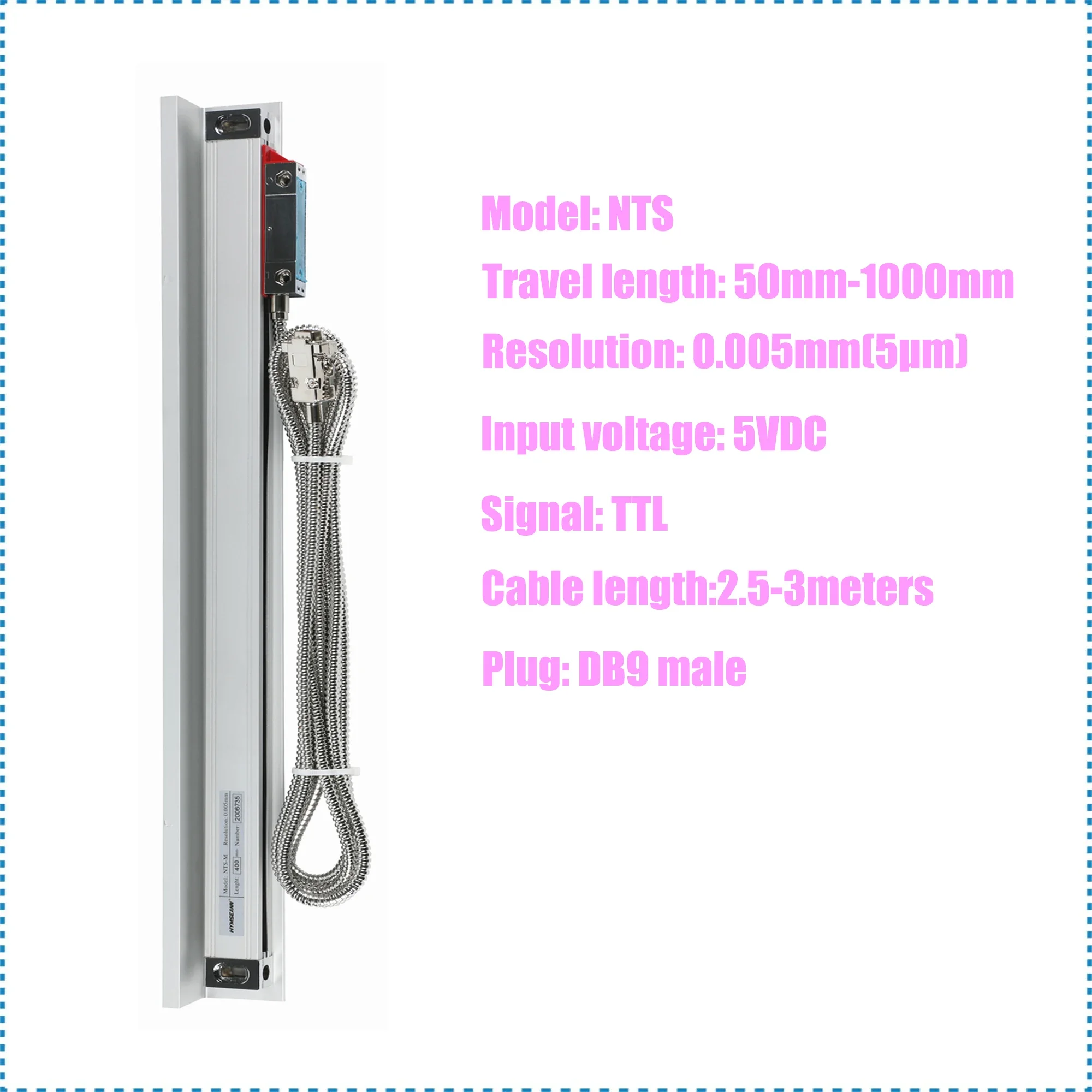 HS800-2P Milling Lathe 2 Axis Big Display DRO Digital Readout Kit with 2 Pieces High Precision 5um Optical Encoder Linear Scale