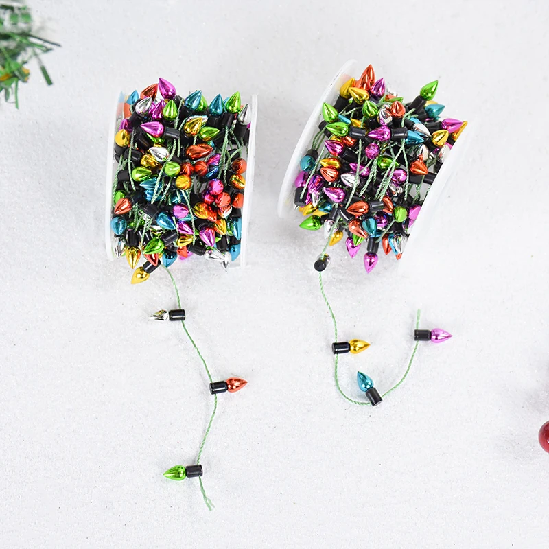5M/Rolle Bunte Glühbirnen String Girlande Weihnachten Home Dekorationen Weihnachten Baum Ornamente Navidad Neue Jahr Geschenk DIY Puppenhaus nicht LED