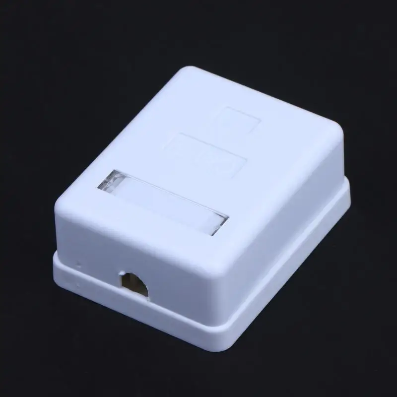 Port Surface Mount Box Wall Mountable ABS Face Plate Keystone Jack for Office Network Equipment Repair Works