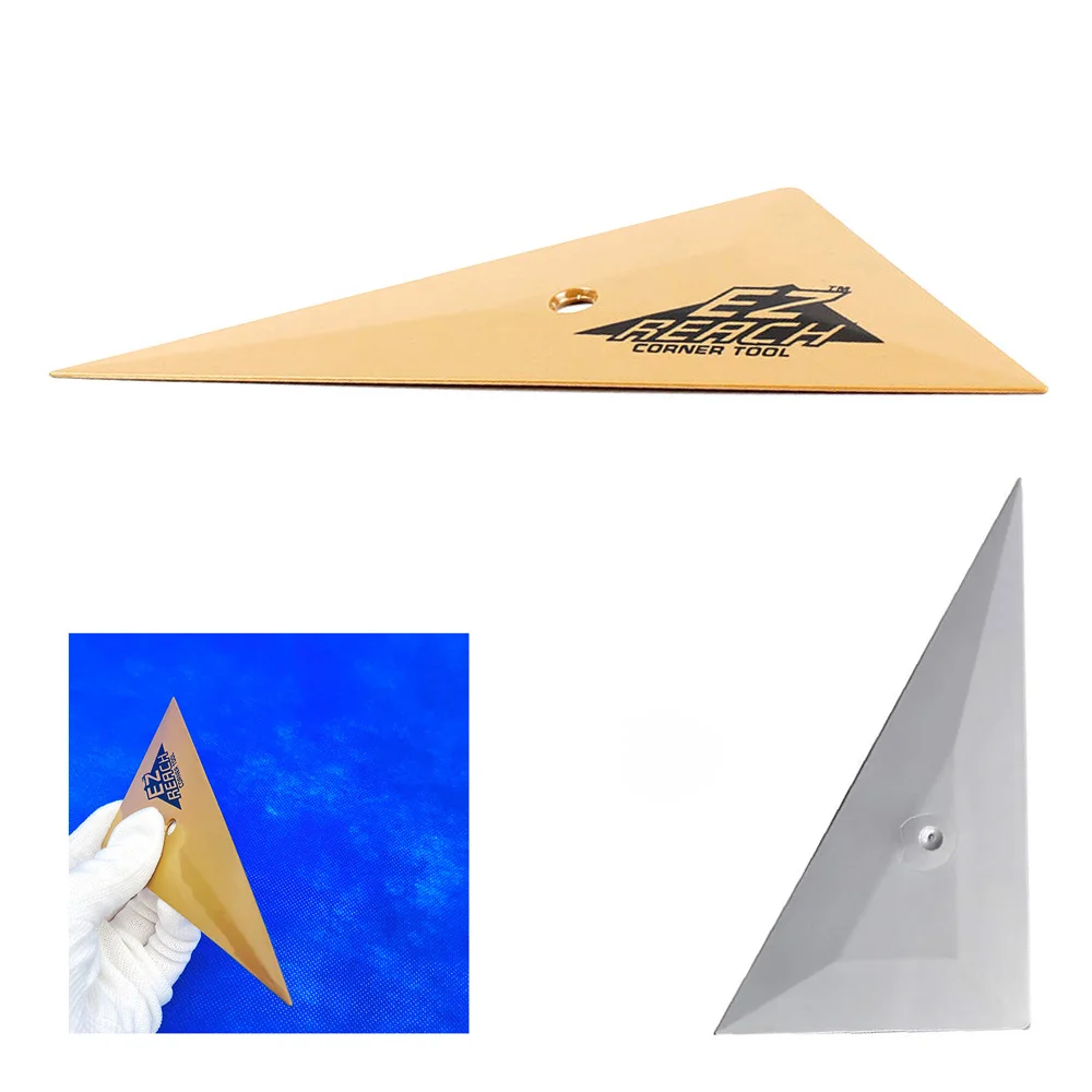 

ALIWRAP 2pcs Triangle Go Corner Vinyl Squeegee Scraper Car Wrap Stick Film Installation Edge Tuck Tool Wallpaper Applicator