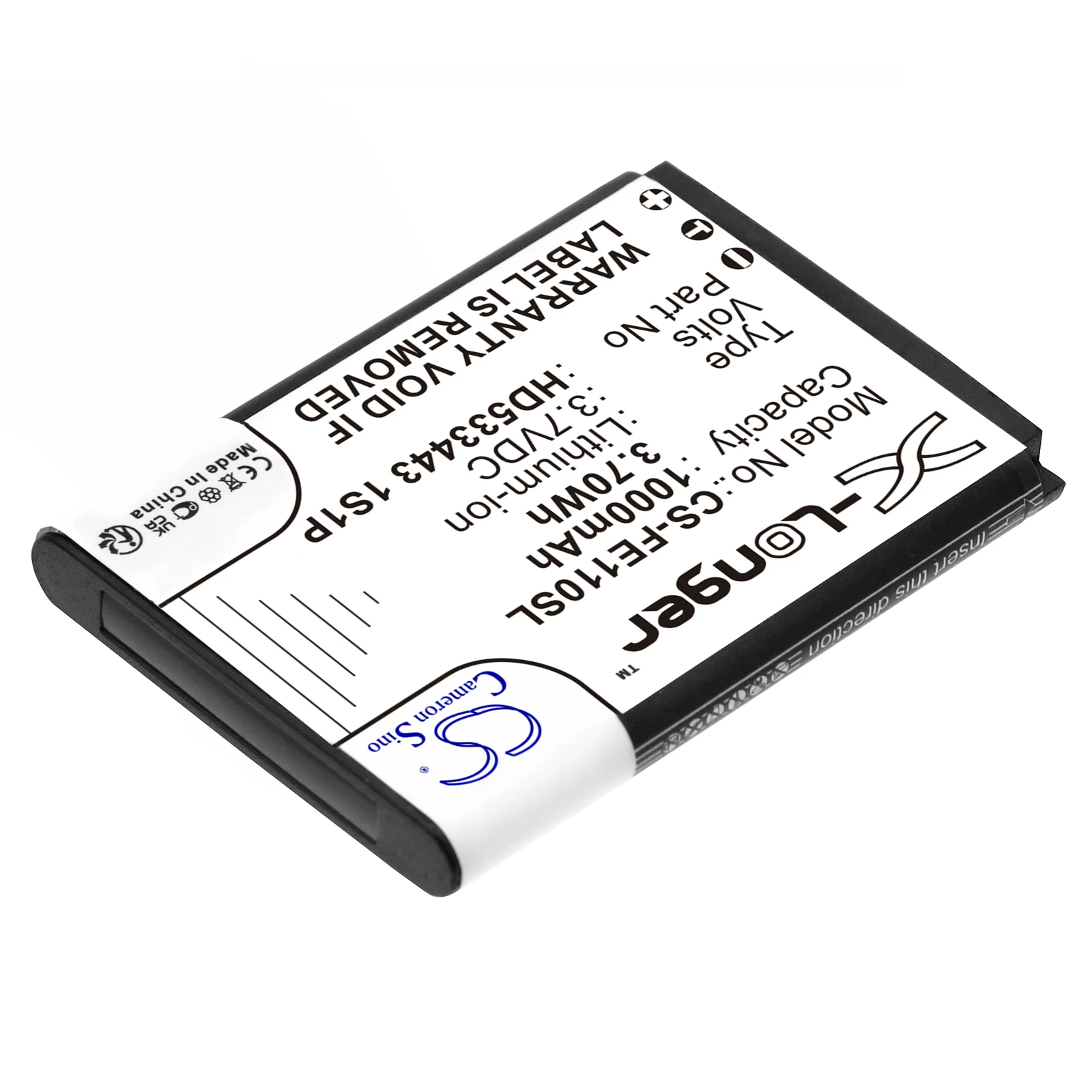 CS Replacement Battery for Technaxx,Fiio Musicman BT-X1,Musicman MA Soundstation PN: 1000mAh / 3.7Wh