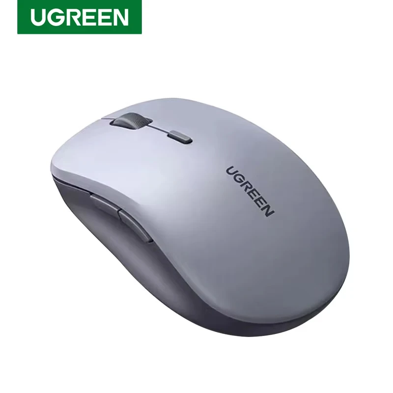 UGREEN Ergonomic Wireless Mouse 2.4G Silent Computer Mouse With USB Receiver 4000 DPI Wireless Mouse (BT5.0 & 3.0) 4 Adjustable