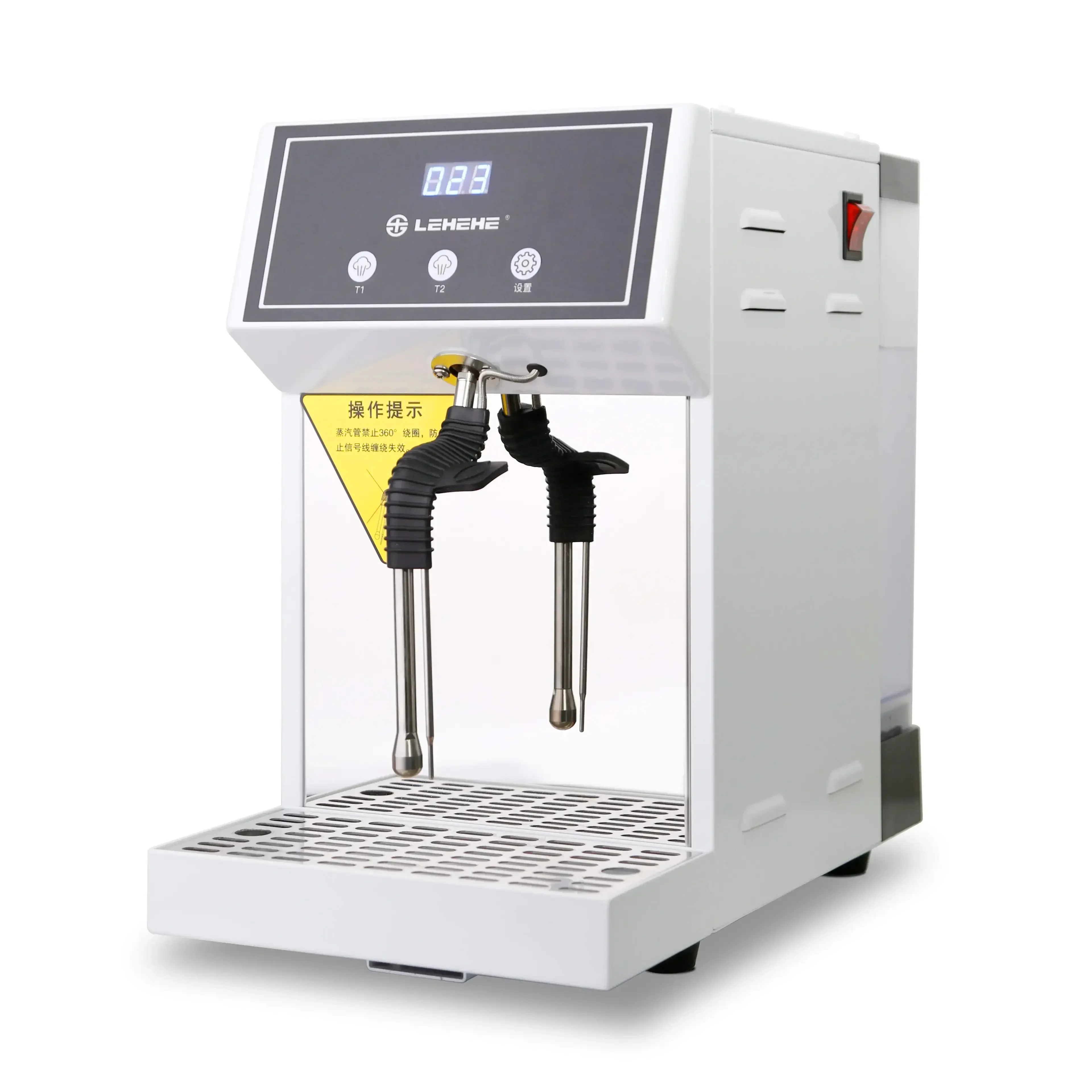 LEHEHE Professional Automatic Water Boiler Milk Steamer 4L Bubble Tea Milk Foaming Machine Water Tank Milk Frother