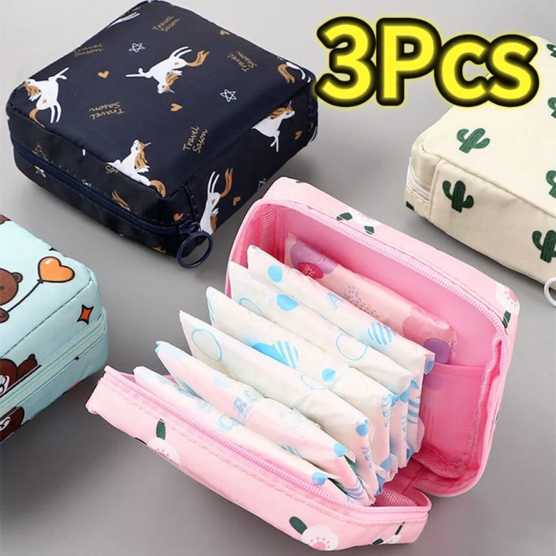 Bolsa de almacenamiento de tampones para mujer, estuche para toallas sanitarias, servilletas, bolsas de cosméticos, organizador, bolsa de maquillaje para mujer, organizador de soporte para tampones para niñas