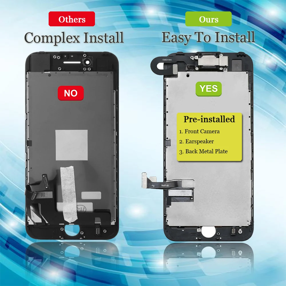 Display For iPhone SE 2020 2 Gen LCD Screen Replacement Full Set Assembly Touch Digitizer Complete+Front Camera+Speaker A2298