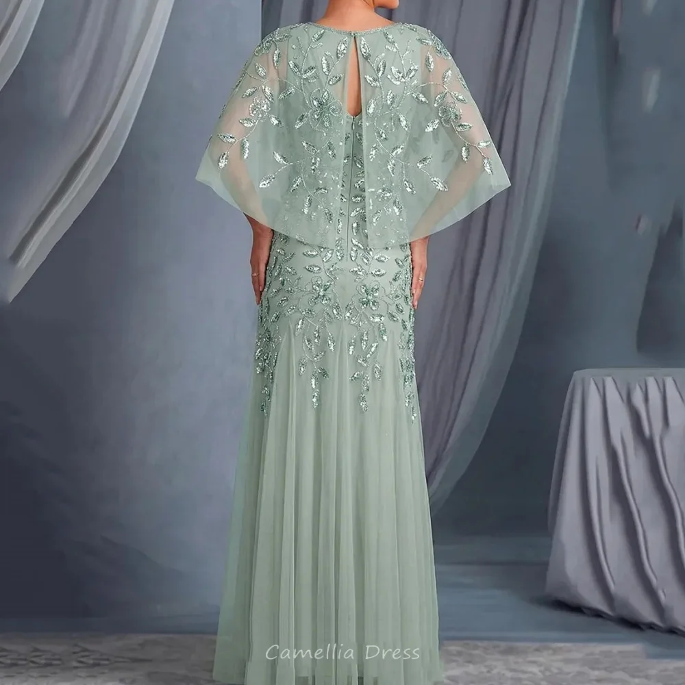 Mother of the Bride Dresses Customized Tulle Applique Bride Party Dress Mermaid Formal Gowns robes invitée mariagee