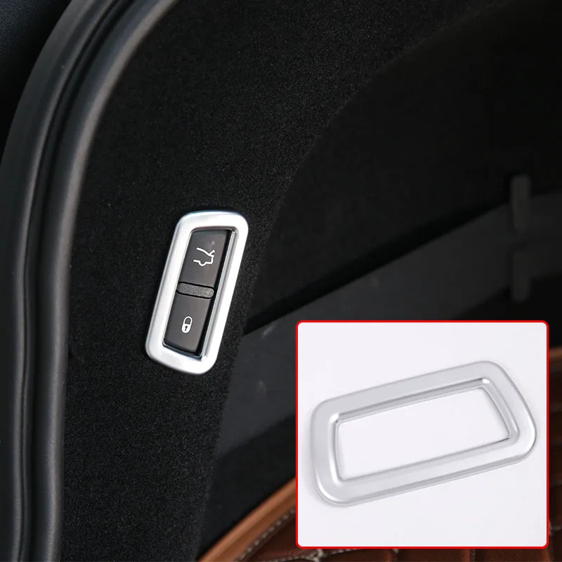 1 Pcs Rear Tail Switch Frame Cover Trim Sticker ABS Matte Chrome For Maserati Levante 2016 Car Accessories