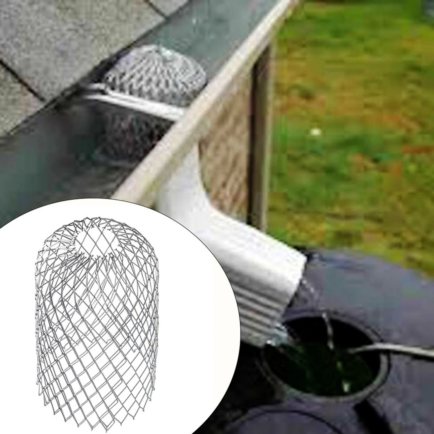 Rain Leaf Gutters Roof Guard Filters 3 Inch Expand Aluminum Strainer Stops Blockage Leaf Drains Debris Drain Net Gutter Cover