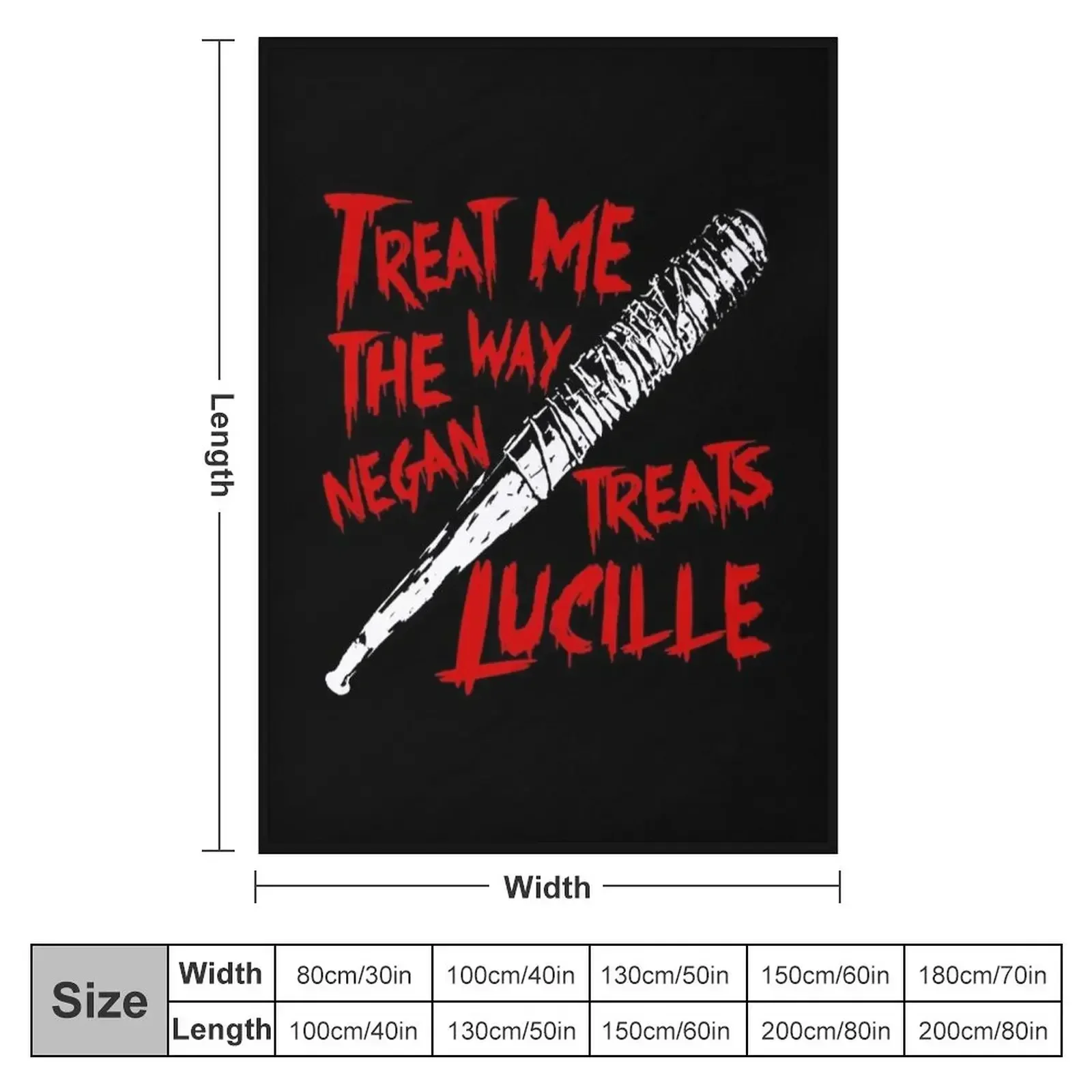 Treat Me The Way Negan Treats Lucille Throw Blanket heavy to sleep decorative Picnic Blankets