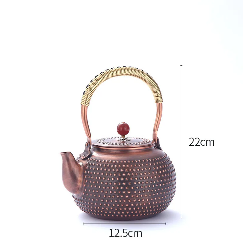 Purple copper teapot uncoated Nail pattern