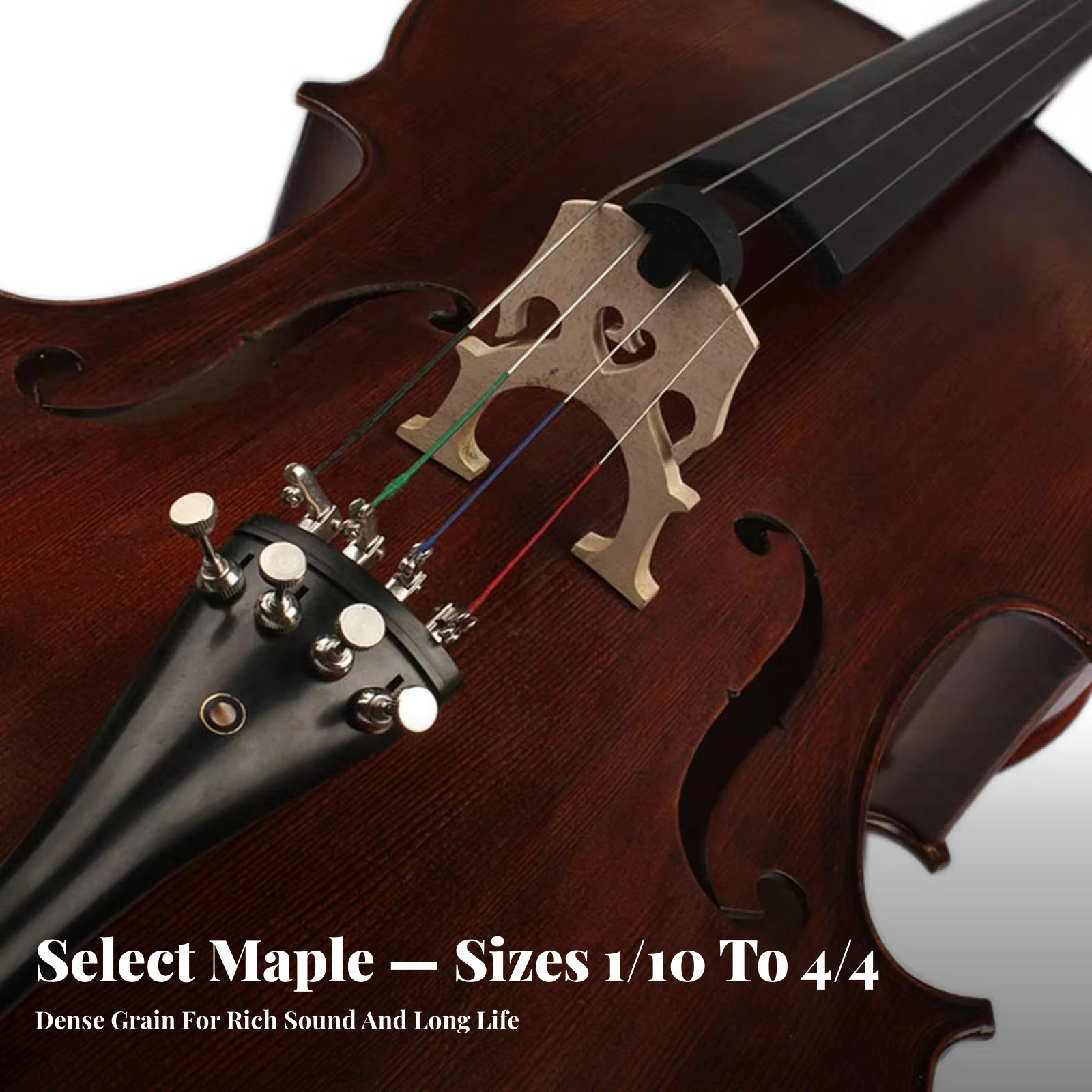 Maple Violin Bridge Unslotted Violin Bridge Robust High Quality for Luthiers, Workshop Projects