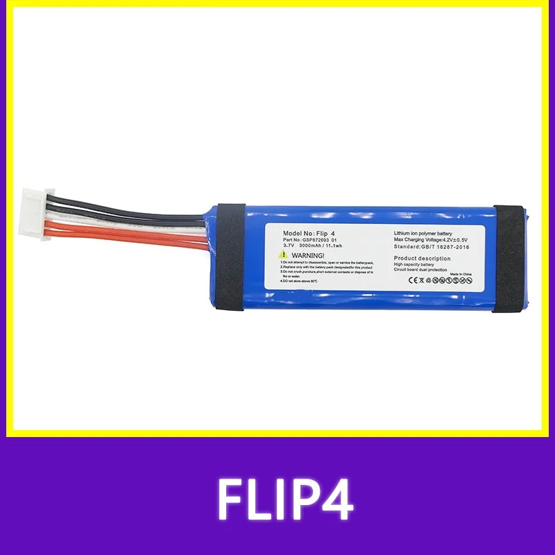 3.7v Battery For JBL Flip 4 Flip4 3000mAh Rechargeable Battery GSP872693 01 For JBL Speaker Flip 4 Flip4 Special Edition Bateria