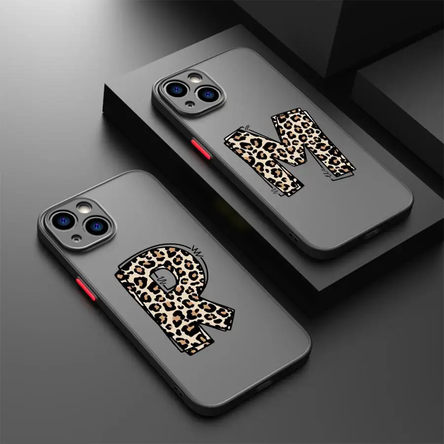 Case for iPhone XS Max 12 13 11 Pro Max 13 Mini 7 8 15 16 17 14Plus Soft Cover Leopard Print