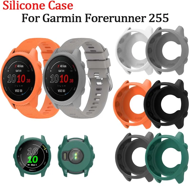 Soft Silicone Protective Case For Garmin Forerunner 255 265 Protector Shell Frame Bumper Cover