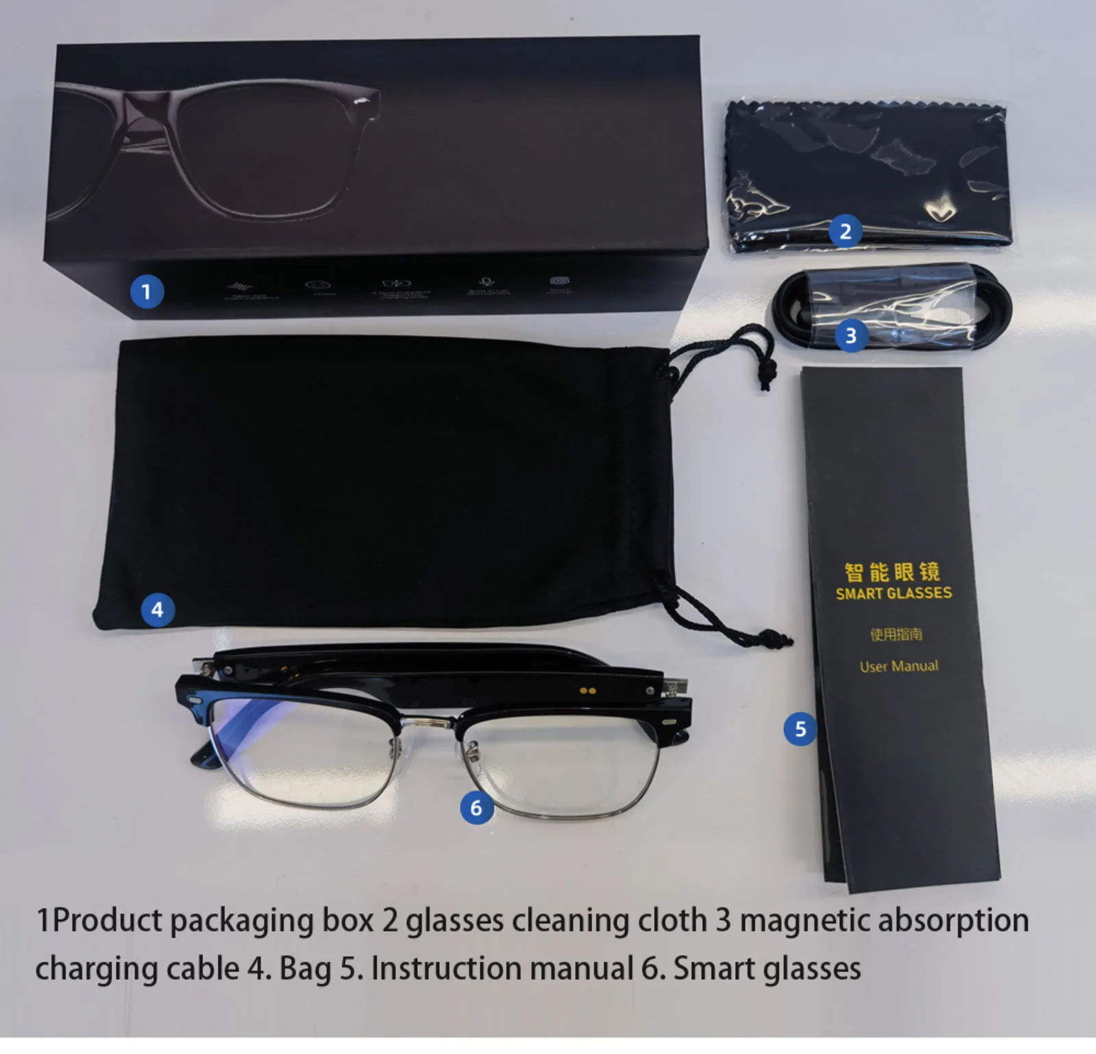 E13 Smart High-Tech Солнцезащитные очки BT5.0 Защита синего света Перевод в реальном времени AI Assistant Видеозвонок Совместимость для Xiaomi