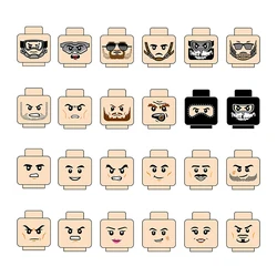 lot Figure Creative Head Faces Laugh Cry Cute Facial Expression Bricks Building Blocks Model Kids Toys Gifts