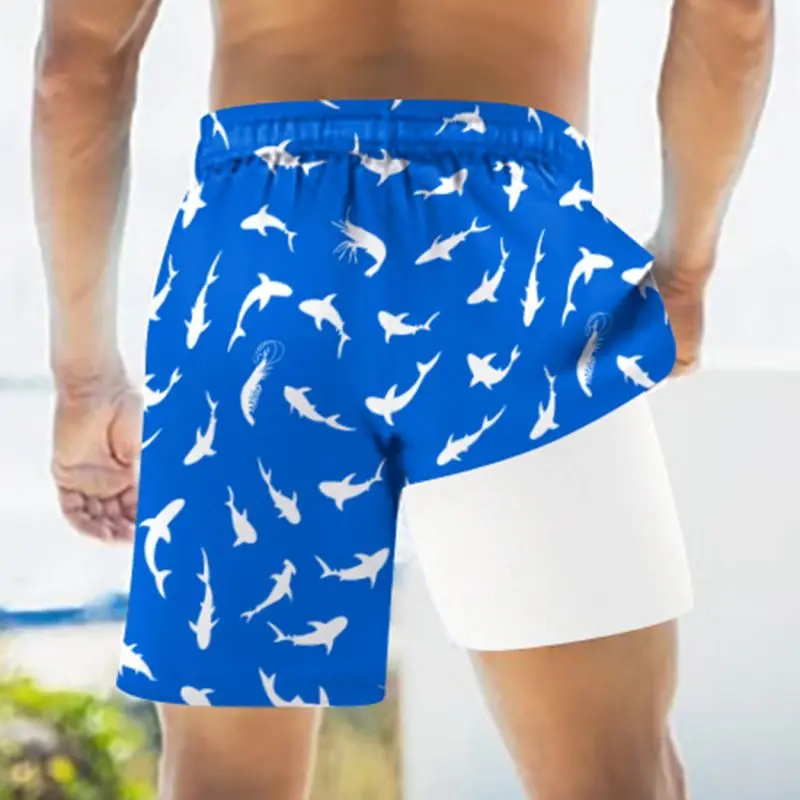 Men Printing Surf Board Pineapple Graphic Beach Shorts Pants Summer Hawaii Swimsuit Swim Cool Ice Trunks