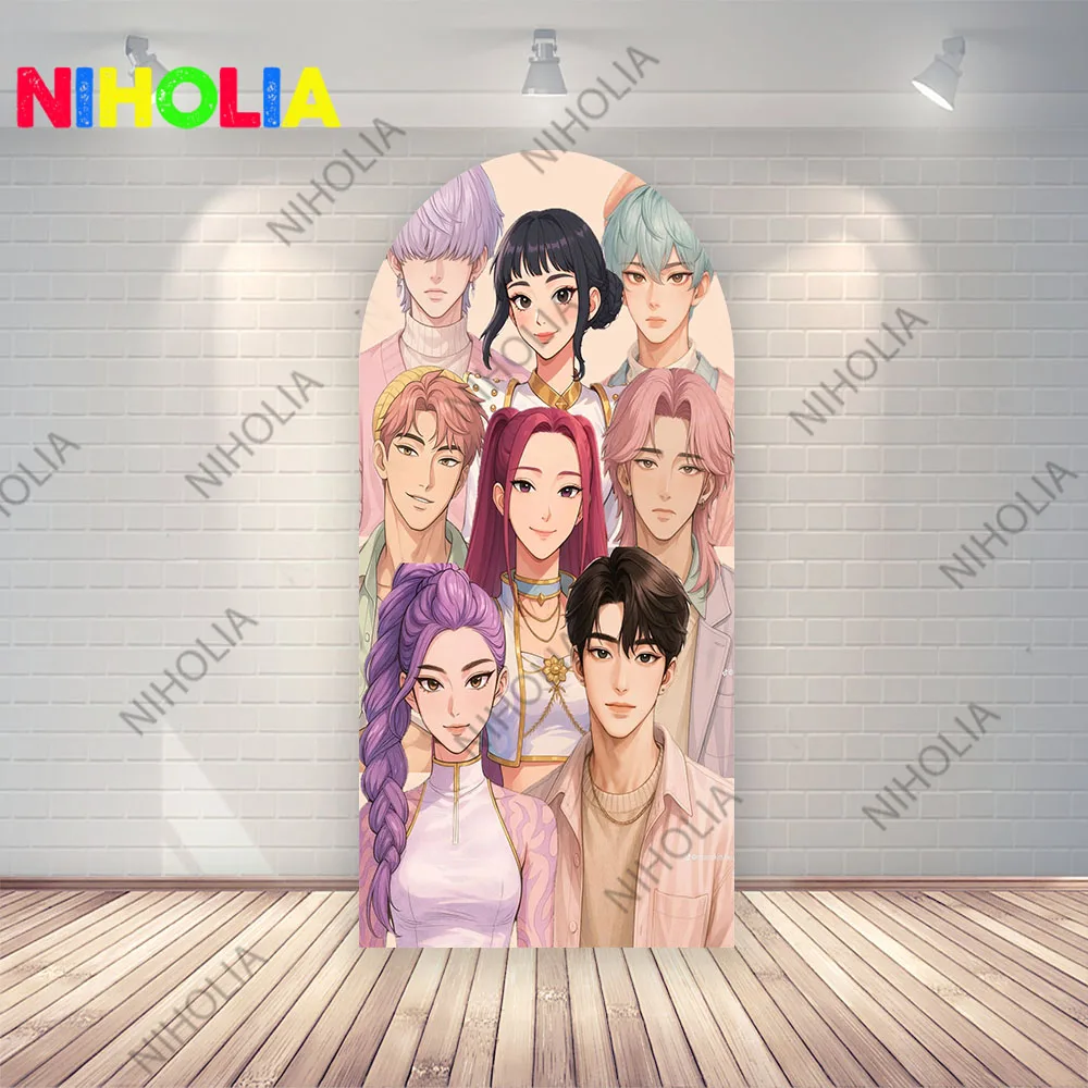 ساجا بنين صور خلفية قوس يغطي Kpop شيطان الصيادين فيلم بنين مجموعة عيد ميلاد جزء خلفية Doubleside التصوير الدعائم