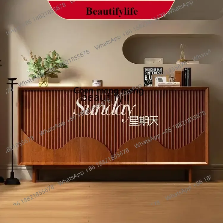 G153 S Medieval wabi-sabi wind locker log wind solid wood chest living room entry entrance cabinet