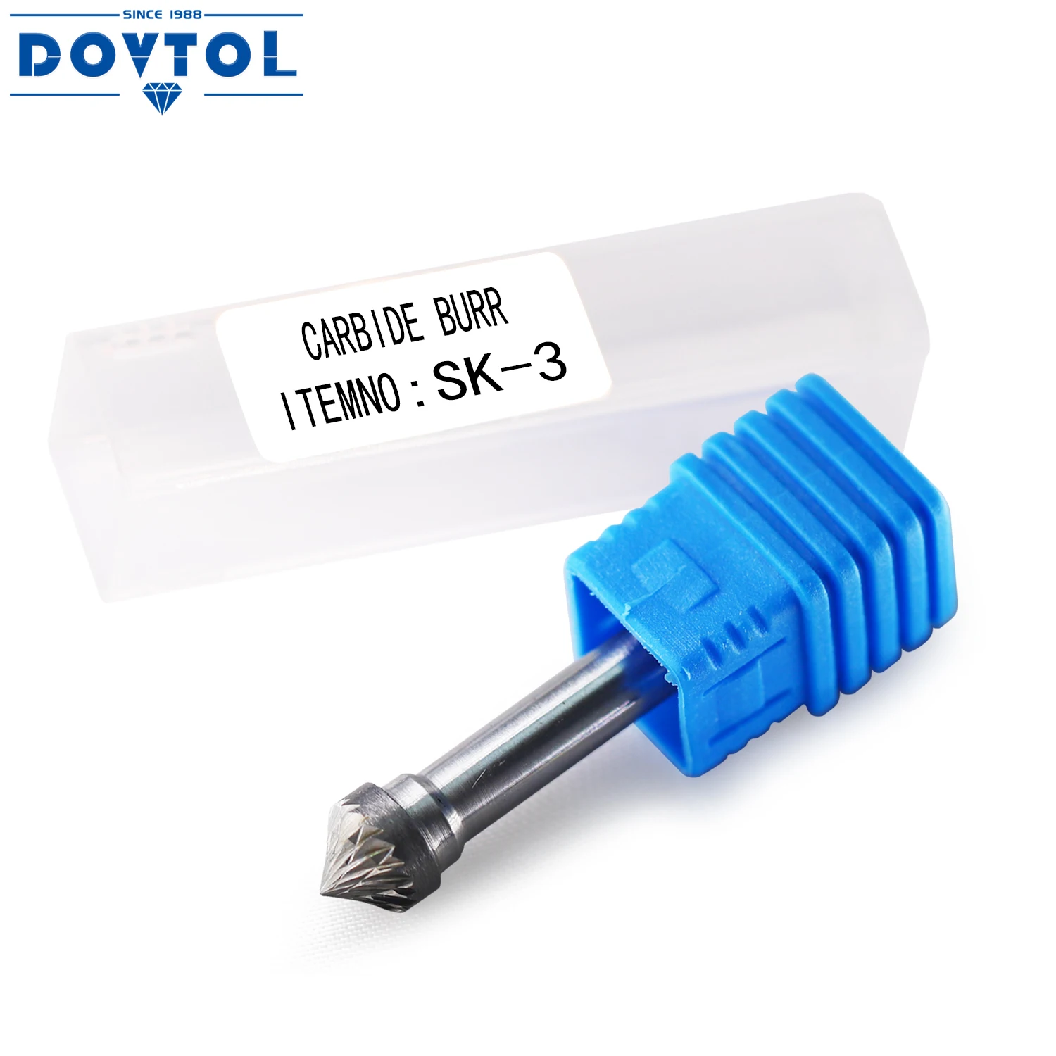 SK-3 Tungsten Carbide Burr Rotary File 90 Degree Angle Shape Double Cut with 1/4''Shank for Die Grinder Drill Bit