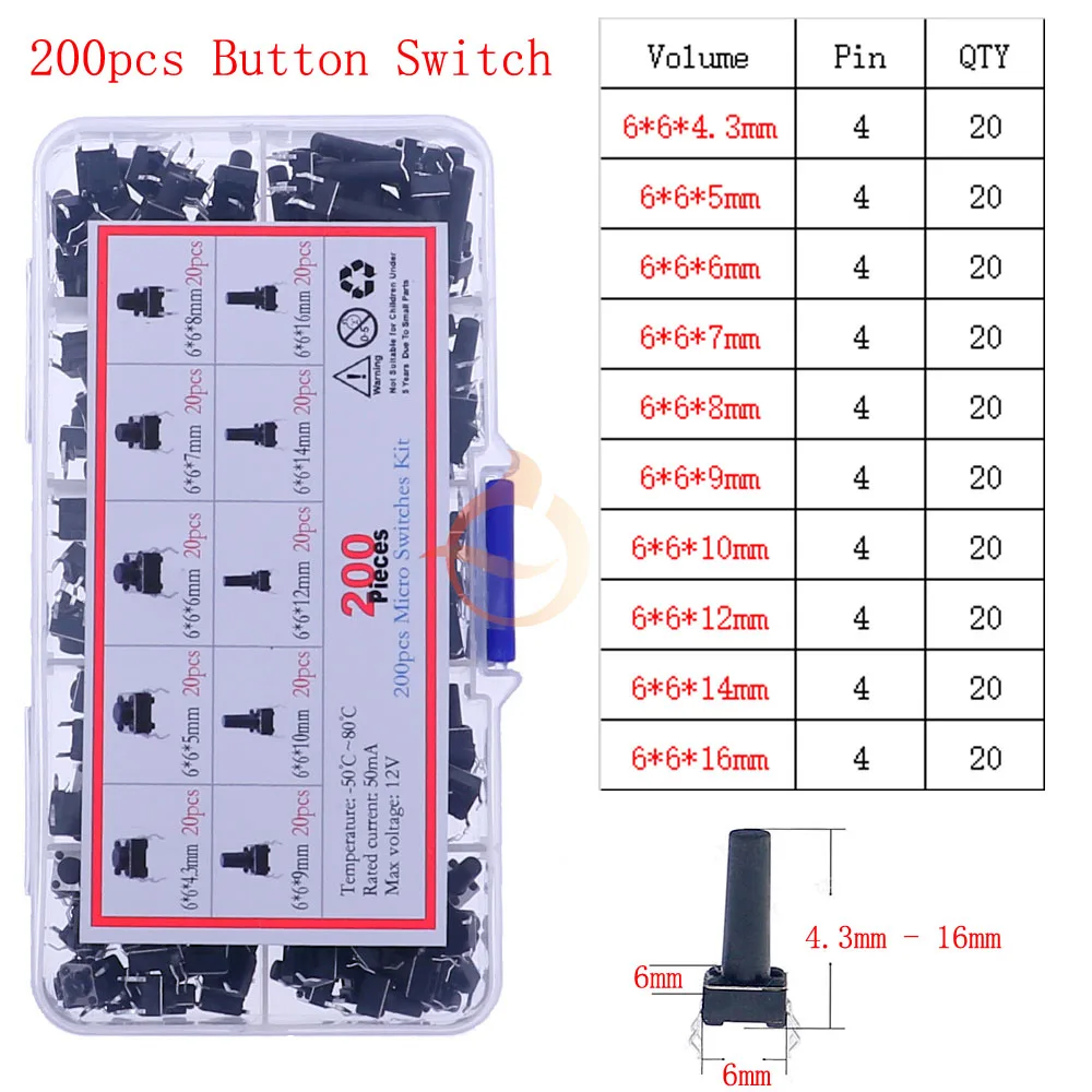 Variant: 200pcs x 10value