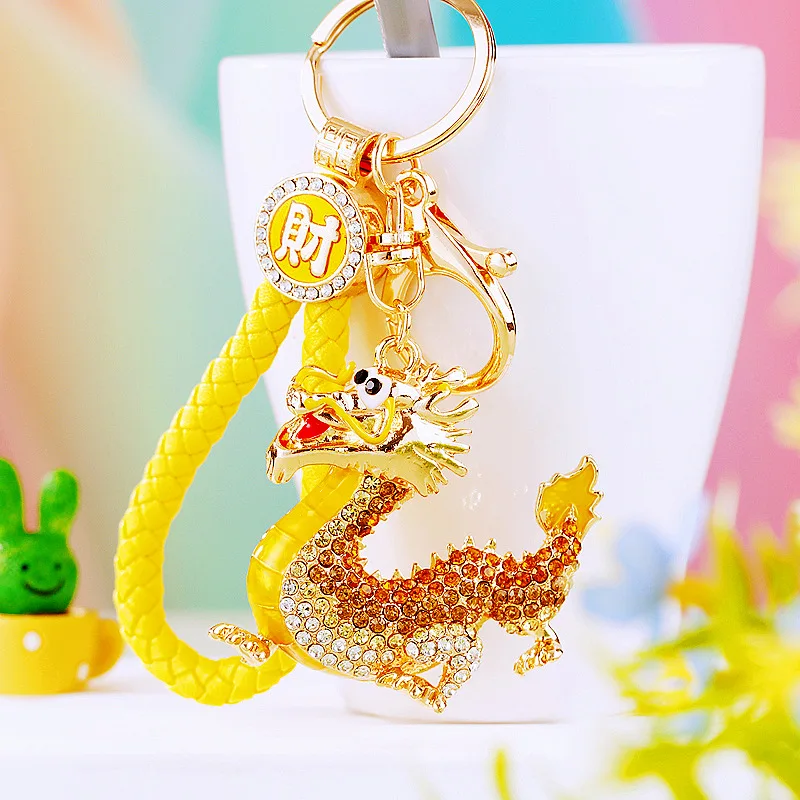 Porte-clés pendentif dragon du zodiaque chinois pour hommes et femmes, totem créatif, accessoires de sac, accessoires décoratifs, cadeau