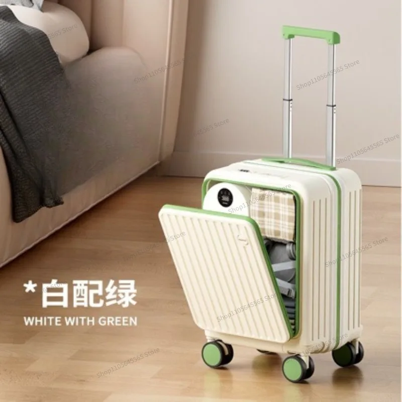 For 14 Inch Side Opening Small Boarding Suitcase 20x30x40 Wear-resistant Flip Cover Suitcase