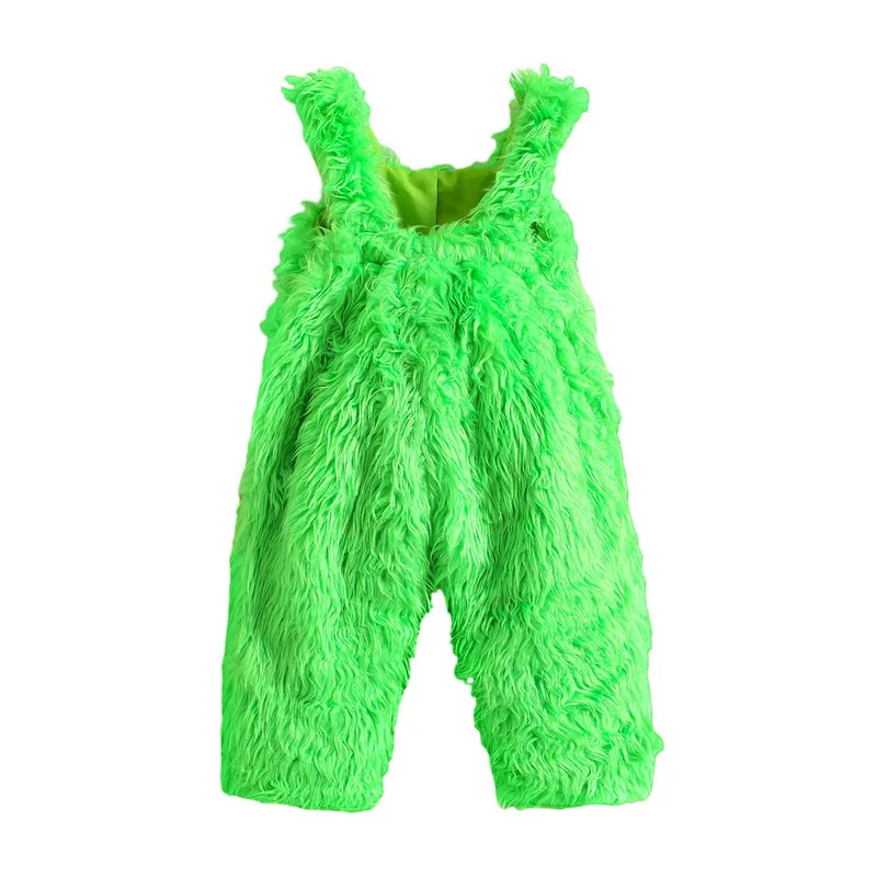 Christmas Children Baby Girl Boy Romper Autumn Winter Clothes Furry Embroidery Heart Overalls Warm Jumpsuit for Kids Baby Items