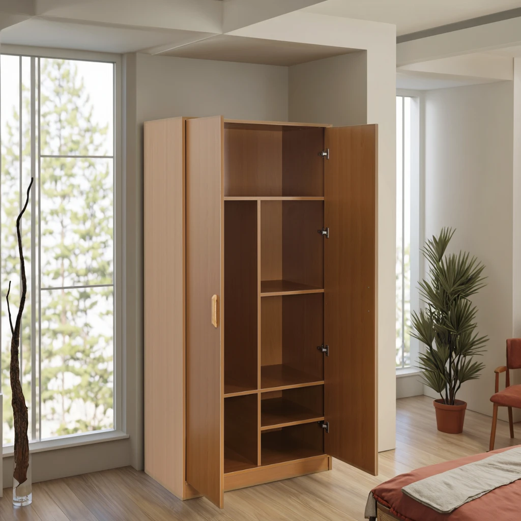 خزائن وخزائن خشبية مخصصة لغرفة النوم، منظم خزانة ملابس حديث متعدد الطبقات لفراش الملابس #4