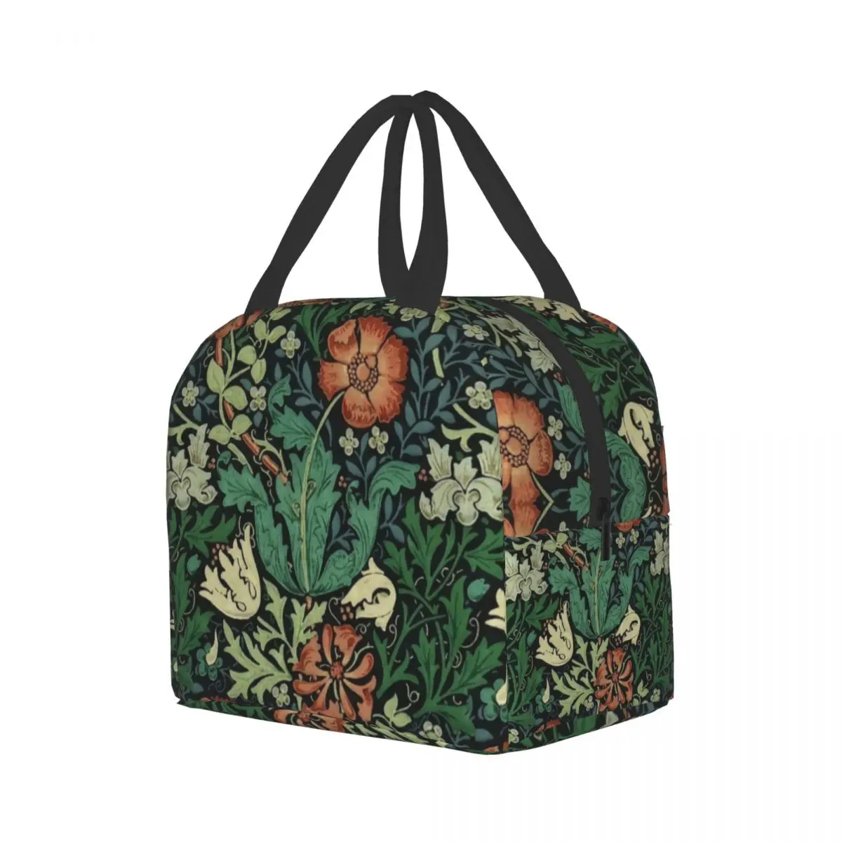 William Morris Compton Floral Pattern Lunch Box for Women Multifunction Cooler Thermal Food Insulated Lunch Bag Office Work