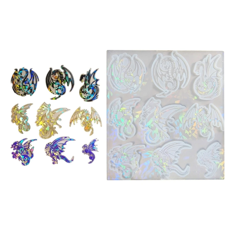 Versatile Dragon Pendant Silicone Mold for DIY Jewelry Crafts Epoxy Resin Moulds for Crafting Dragon Casting Moulds