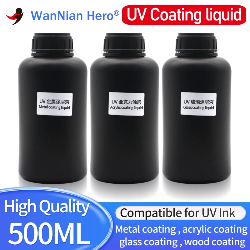 

500ML UV Ink Coating liquid UV Printer Fluid Pretreatment Solution For Flatbed Printer Metal Acrylic Glass Wood Ceramic