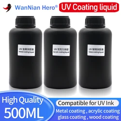 500ML UV Ink Coating liquid UV Printer Fluid Pretreatment Solution For Flatbed Printer Metal Acrylic Glass Wood Ceramic