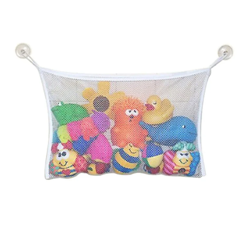 Baby Bathroom Mesh Bath Bag Kids Cartoon Basket Net Children\'s Games Network Waterproof Cloth Sand Toys Beach Storage Organizer