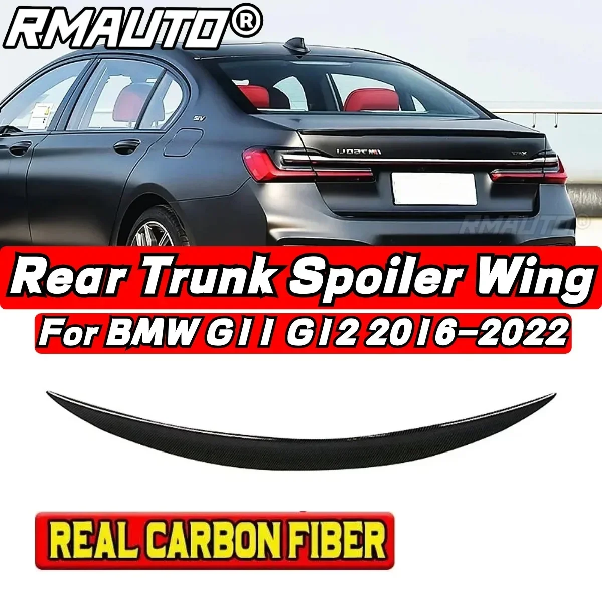 For BMW 7 Series G11 G12 730i 740i 750i 2016-2022 Rear Spoiler Wing Body Kit BMW G11 Car Rear Trunk Spoiler Modification Part