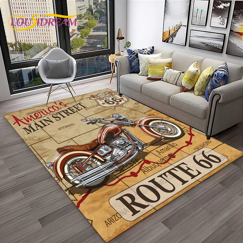 

Mother Road,Historic Route 66,mãe estrada Carpet Rug for Home Living Room Bedroom Sofa Doormat Decor,Area Rug Non-slip Floor Mat