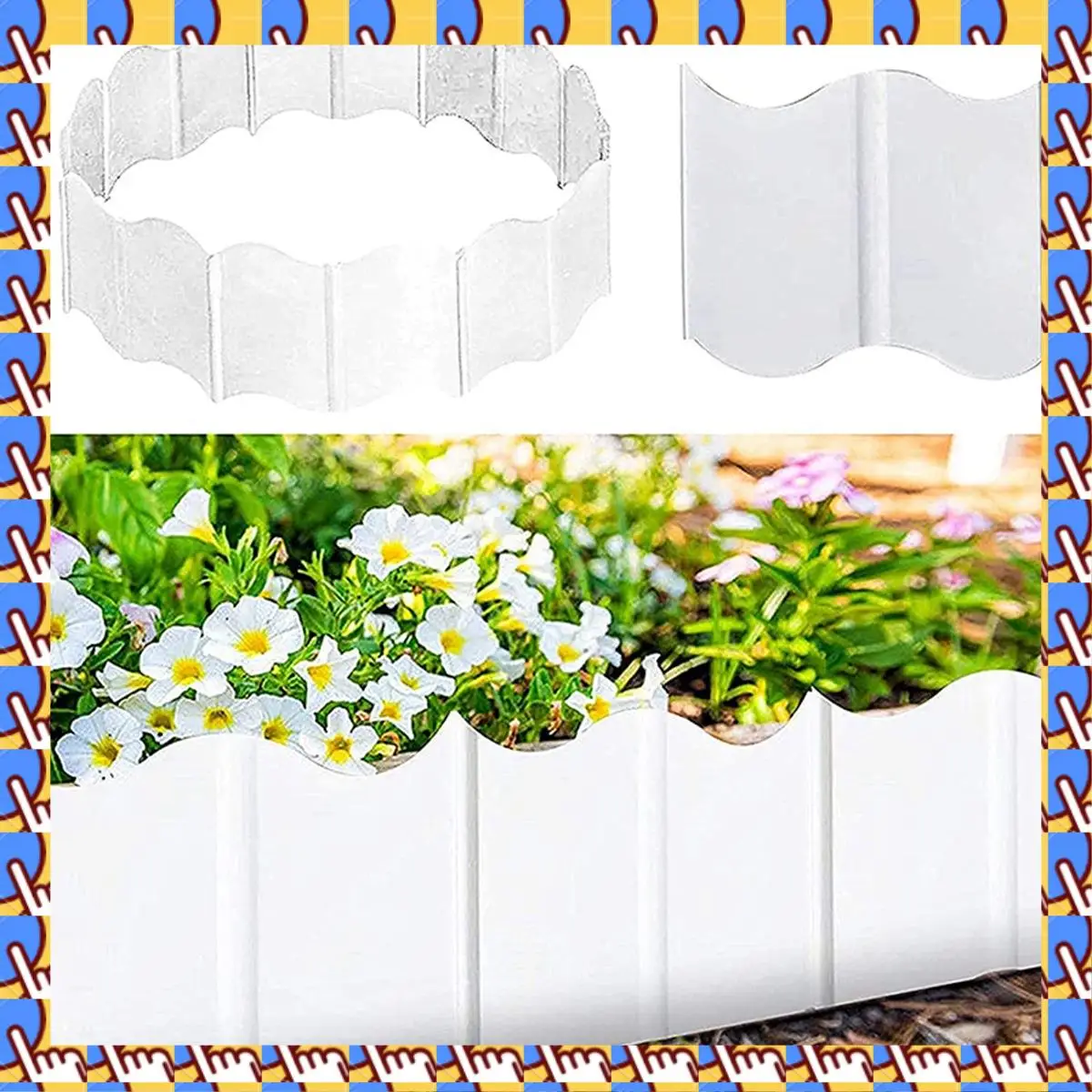 

20Pcs Plastics Garden Edging Fence,DIY Decorative Flower Bed And Grass Garden Border,Border Edging,Plant Palisade