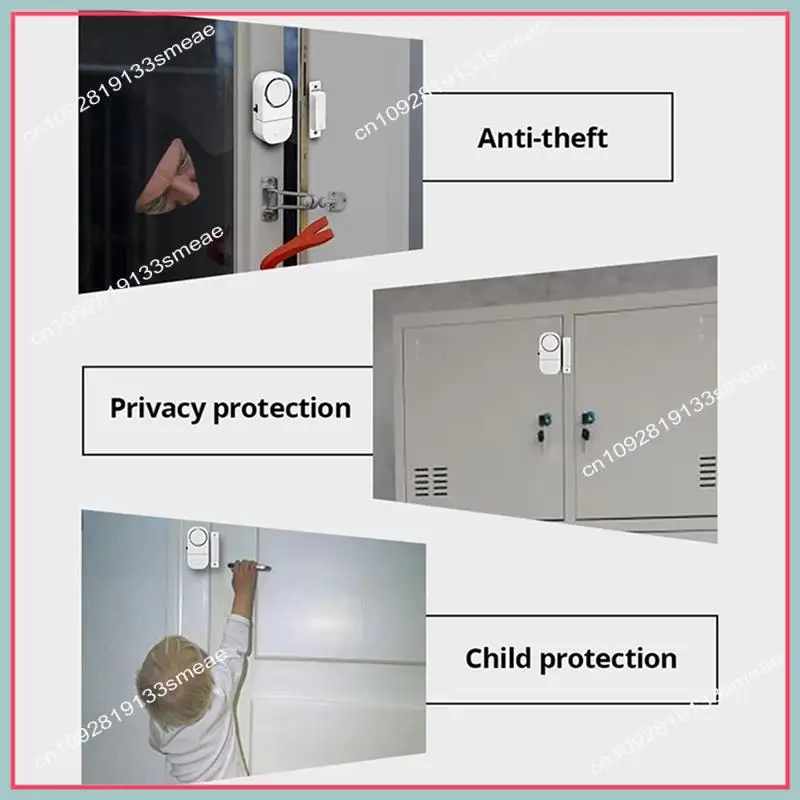 N94R 90Db Wireless Security Alarm Door Window Sensor Independent Magnetic Opening Sensor Enhanced Home Safety 10Pcs