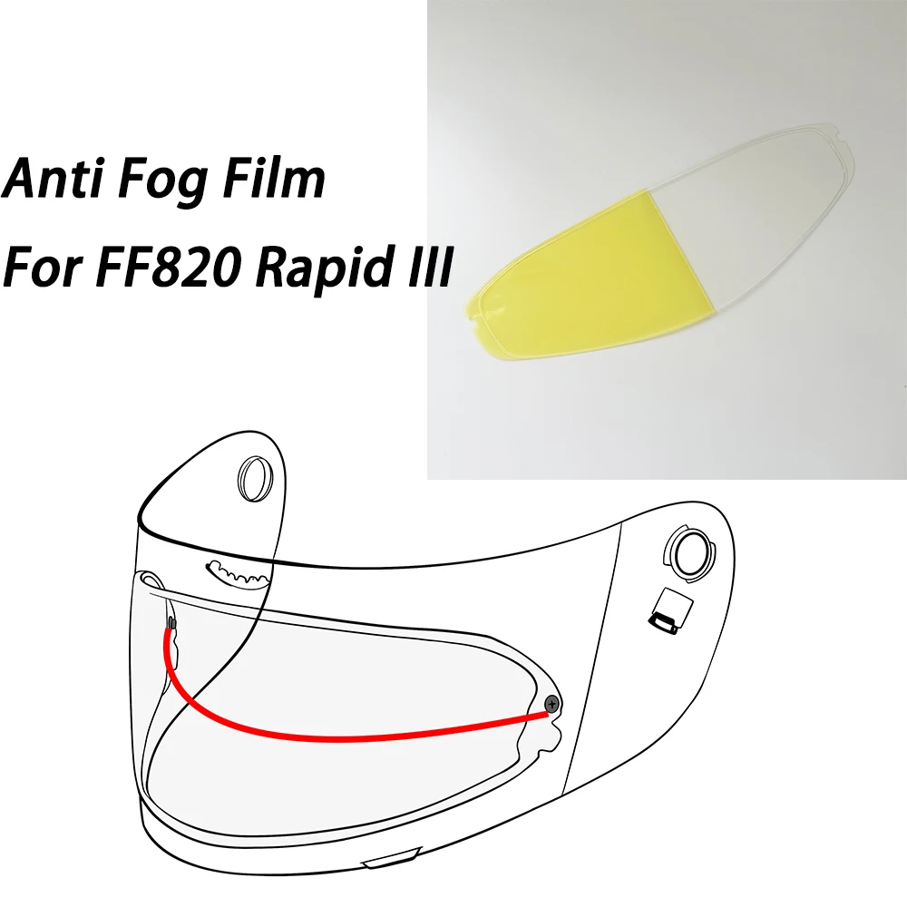 Motorcycle Helmet Visor Patch Film For LS2 FF820 Rapid III Visor Anti Fog Film