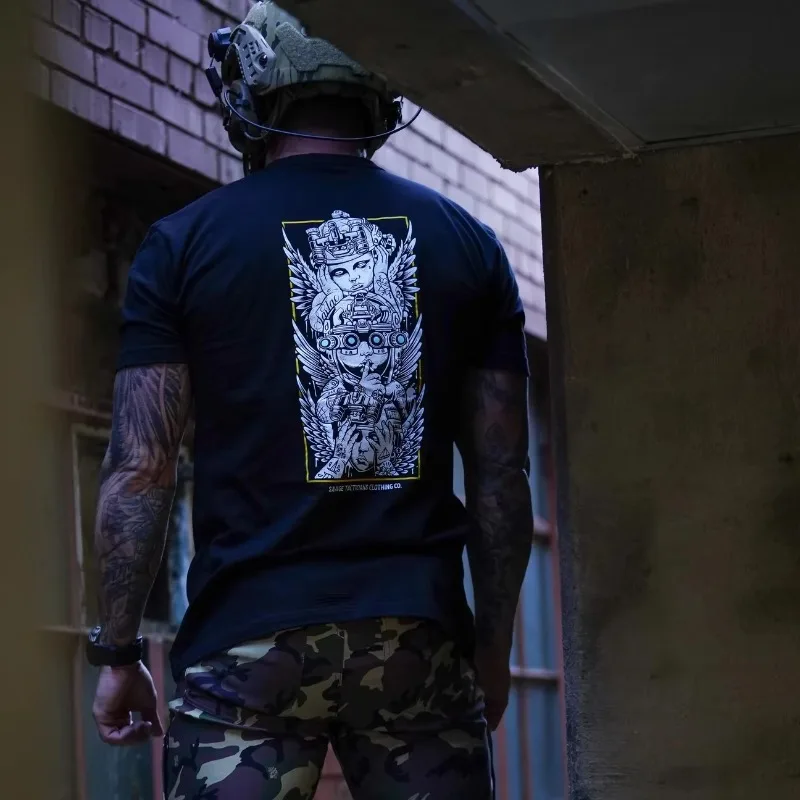 Proverbial Maxim – Savage Tacticians Graphic Tee للجنسين الرجال النساء الصيف كم أزياء العلامة التجارية الفاخرة عارضة خمر الرجعية #1