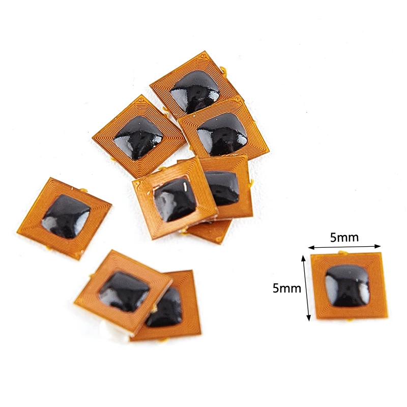 New Sale 5pcs Programmable 5*5mm Micro FPC NFC Ntag213 RFID Tag Sticker 1mm Reading Range