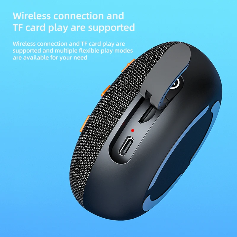 Upgraded Strong Magnetic Portable Waterproof Bluetooth Speaker 6W Powered TWS HIFI Sound Mini Portable Speaker