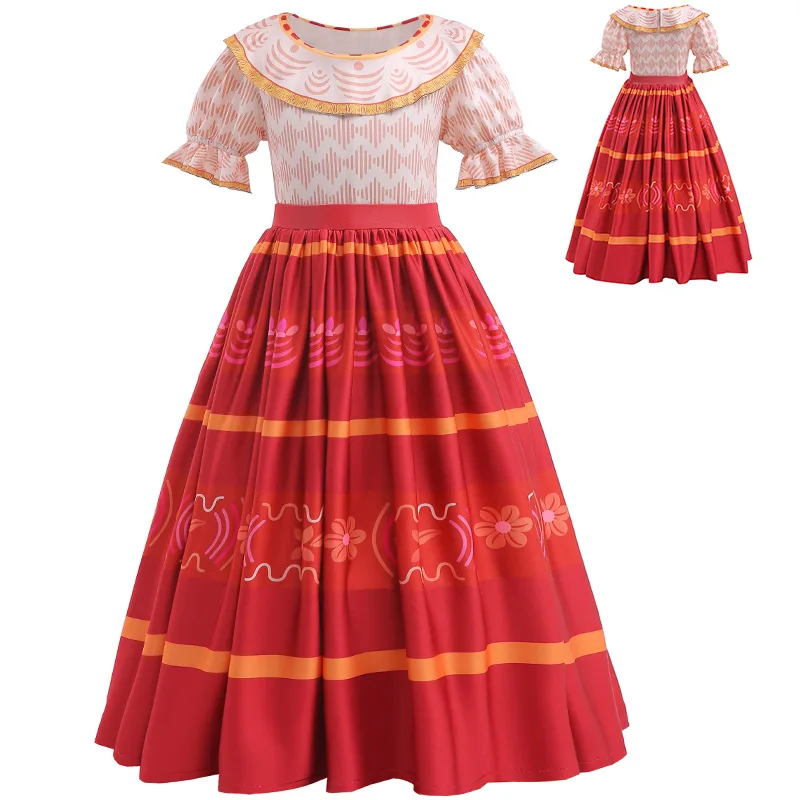 

Dolores Cosplay Costume Girls Dress Children Day Princess Short Sleeves Outfits Birthday Party Long Dress