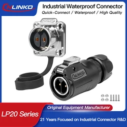CNLINKO M20 Upgraded High Quality LP20 2 3 4 5 7 9 12 14 Pin Connector Circular Industrial Loose-proof IP68 Waterproof Connector