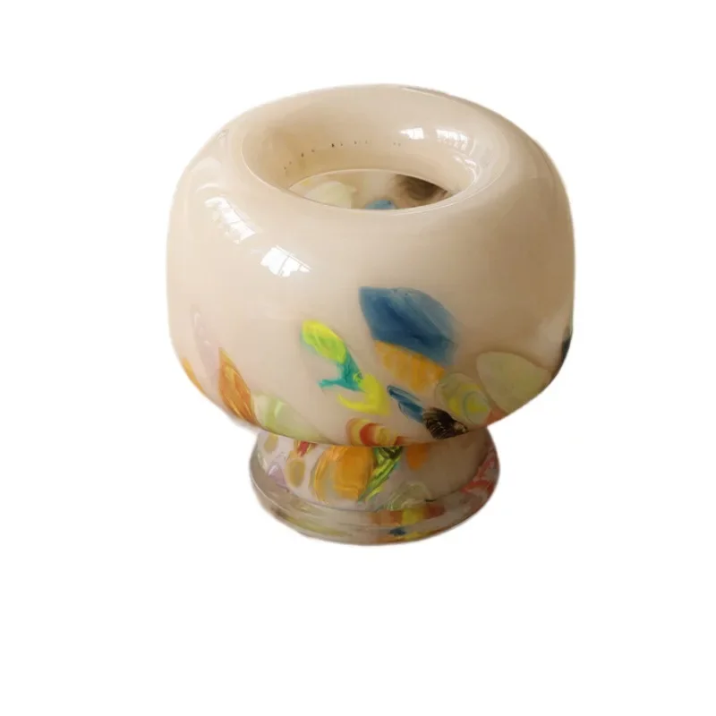 Home light luxury high-end torch glass vase medieval ornament living room flower arrangement dining table
