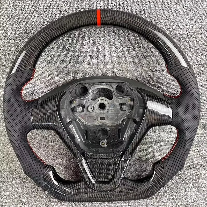 Carbon Fiber Steering Wheel For Ford Fiesta MK7 MK8 ST180 Glossy Matte Sport Wheel Forged Carbon Custom Style