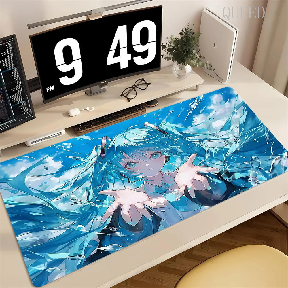 

Коврик для мыши H-Hatsune Miku, большой коврик для мыши, коврик для клавиатуры, игровой плеер, коврик для офисного стола, Kawaii, ковер для ПК, коврик для мыши в стиле аниме для девочек