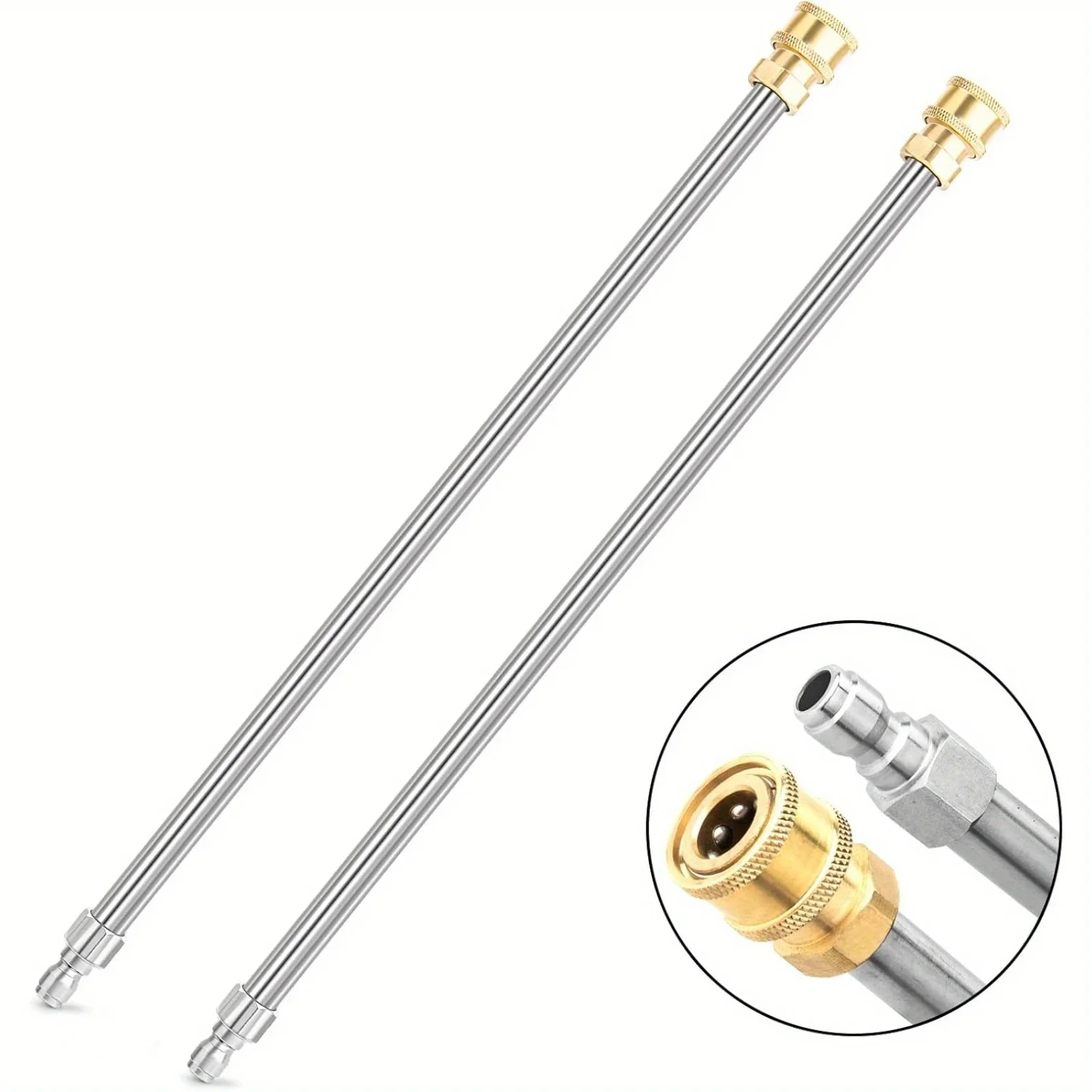 15 Inch High Pressure Washer Extension Wand, Stainless Steel 1/4